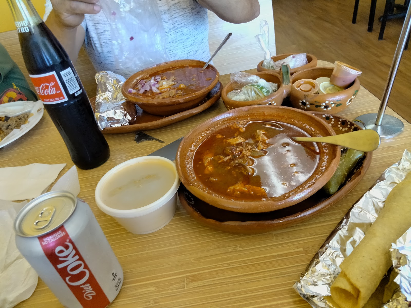 Fresh homemade tortillas and taco fillings