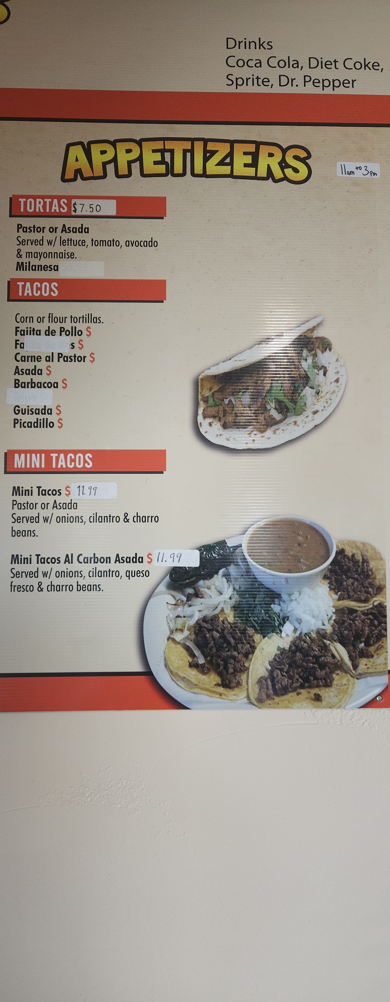 Tacolicious menu board